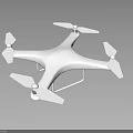 Smart Machine White Quadcopter Drone Design With Four Propellers And Frame Structure