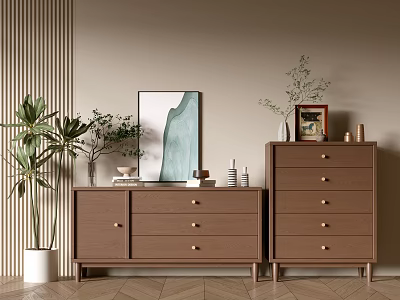 Modern Wood Grain Cabinet Simple Style Cabinet Whole Cabinet Sideboard Balcony Cabinet Storage Cabinet Entrance Cabinet 3d model