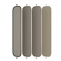 Modern Wall Decor With Grid Texture And Beige Gray Striped Designs For Home