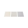 Three Square Rugs in Neutral Gray and Beige Textured Woven Design