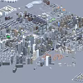 Birds Eye View Urban Planning With Detailed City Layout And Various Buildings