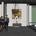Sales Office Building Interior With Children Playing Green Signs Toy Car And Alphabet