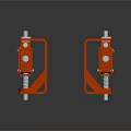 Durable Red Hardware Clamps With Metal Bolts And Spring Mechanism For Industrial Use