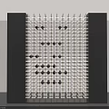 Modern Built-in Wine Cabinet with Glass Door and Arranged Wine Bottles in Contemporary Interior Design