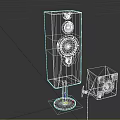 Black Audio Speakers Set With Floor Standing Tower And Compact Bookshelf Design