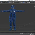 Realistic Game Movie Police Character In Uniform With Tactical Vest And Badge