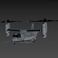 Modern Passenger Aircraft With Twin Propellers Rotary Wings Fuselage Design And Cockpit Landing Gear