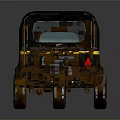 Vintage Black And Yellow Auto Rickshaw With Open Door Design And Worn Wheels