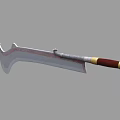 Meat cleaver weapon cold weapon ancient weapon medieval weapon PBR material next generation game equipment war knife short handle axe sacrificial weapon 3d model