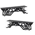 Black Console Tables Featuring Branch Like Legs And Modern Artistic Design 3d model