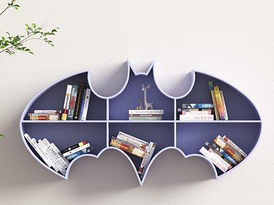 Modern Animal Shaped Bookshelf Children's Toy Storage Rack Kindergarten Storage Rack Bat Bookshelf 3d model