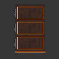 Classic Dark Brown Wooden Entryway Cabinet Sideboard With Carved Details And Doors