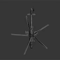 Military Transport Helicopter With Multiple Rotor Blades And Gray Fuselage Design
