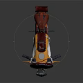 Custom Yellow and Red Motorcycle with Artistic Designs and Red Seat and Black Wheels
