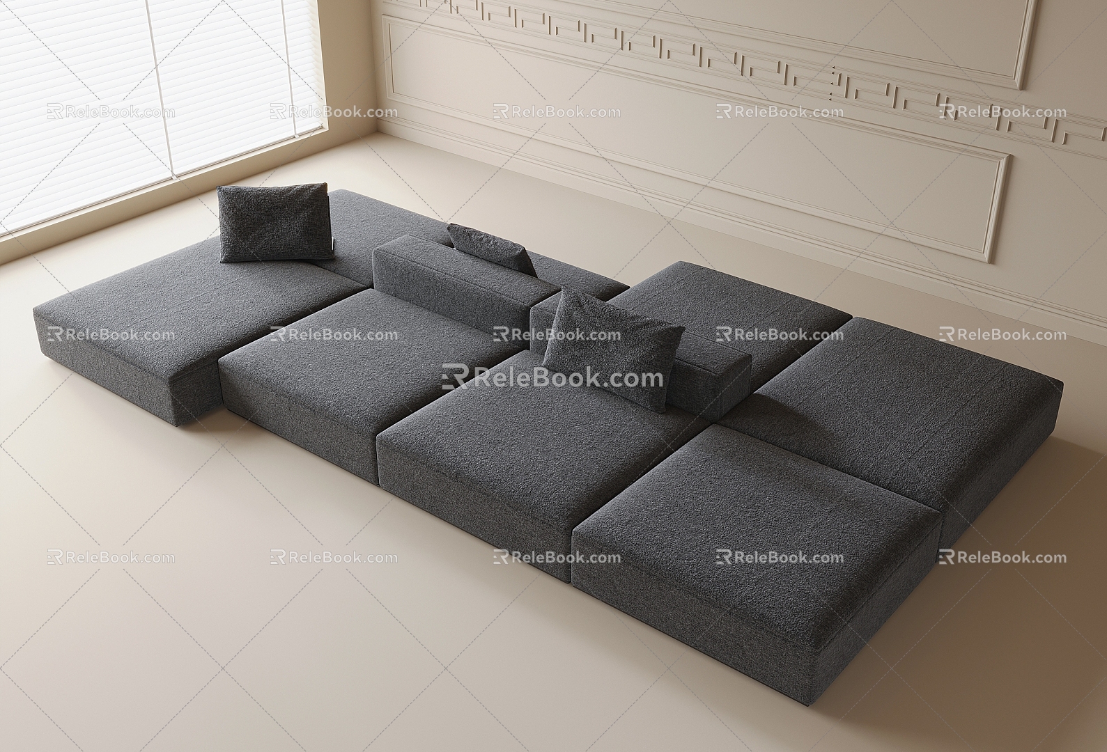 Multiplayer sofa sofa 3d model