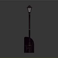 Urban Street Furniture Setup With Street Lamp Trash Can And Bench