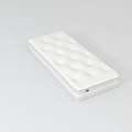 White Mattress With Circular Patterns And Layered Structure For Comfortable Sleep 3d model