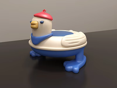 Modern Children's Chair Cartoon Duck Animal Theme Sitting Stool Alien Creative Furniture Kids Seat Landscape Chair Leisure Seat 3d model