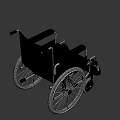 Black Manual Wheelchair With Steel Frame Large Rear Wheels And Mobility Design