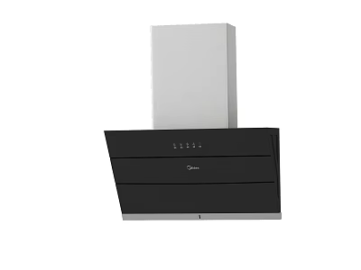 Efficient Modern Midea Kitchen Appliance Range Hood In Black Silver Design 3d model