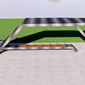 Bus Station Signs Guide Signs Smart Bus Station Waiting Booth 3d model