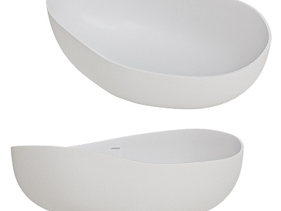 ABBER modern ceramic irregular wash basin 18w 3d model