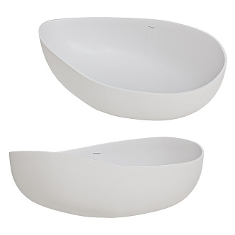 ABBER modern ceramic irregular wash basin 18w 3d model