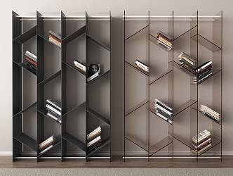 Bookcase Bookshelf Ornaments Book Decorative Cabinet Storage Rack 3d model