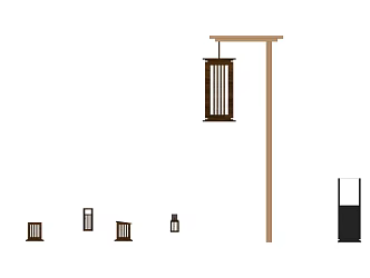 New Chinese lawn lamp combination 3d model
