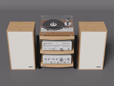 Modern Audio Home Theater Audio Recording Machine Combination 3d model