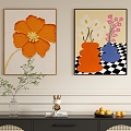 Modern Decorative Painting Hanging Painting 3d model