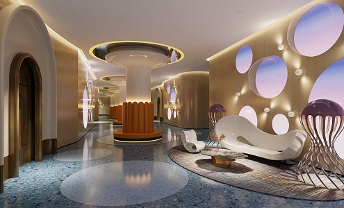 hotel porch aisle guest room aisle guest room aisle hotel elevator hall club elevator hall ocean theme hotel 3d model