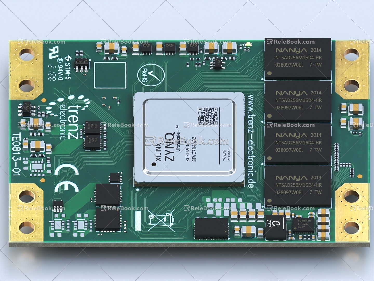 Circuit board electronic components PCB board motherboard technology industrial chip circuit board 3d model