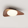 Elegant Modern Wooden Ceiling Light With Round Illuminated Panel Design