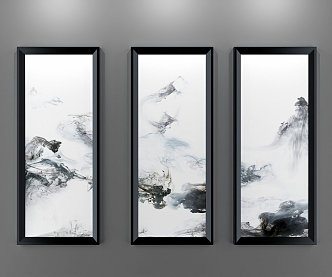 New Chinese abstract painting decorative painting 3d model