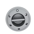 Silver Circular Metal Base Component With Raised Center And Mounting Holes