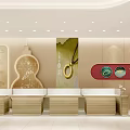 Modern Jewelry Store Interior Design With Wooden Display Cases Bright Counters And Lighting