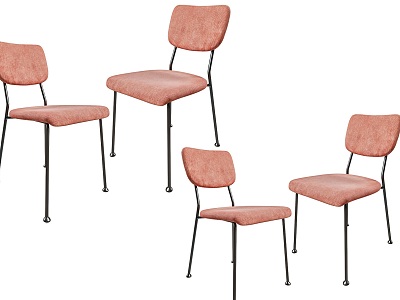 Nordic Light Luxury Restaurant Chair Light Luxury Simple Iron Dining Chair Coffee Shop Very Simple Chair without Armrest Metal Chair Pink Iron Dining Chair Leisure Chair model