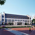 New multi-storey office building Huizhou three-storey complex building horse head wall public construction 3d model
