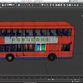 Bus double-decker bus double-decker bus passenger car low face number low model simple model game sub-era film and television level 3d model