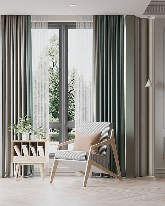 Modern Curtains 3d model