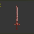 Ornate Medieval Long Sword With Gold Decorative Hilt And Sharp Blade