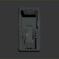 3D Model Of Gray Cockpit With Hexagonal Structure And Detailed Interior