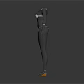 Fashionable Black Silver Tight Bodysuit With Long Sleeves And Waist Details