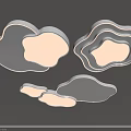 Modern Cloud Shaped Ceiling Light Design With Soft Glow For Home Decor 3d model