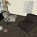 Modern Lazy Sofa 3d model