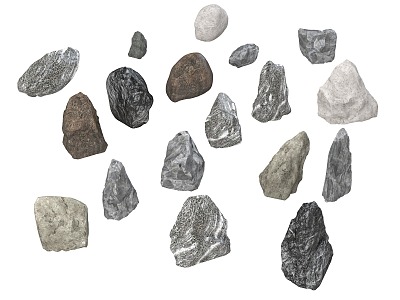 rockery stone 3d model