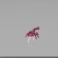 Pink And Blue Armored Dragon With Long Mechanical Body Sharp Claws And Shiny Metallic Design