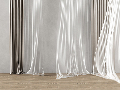 Modern Curtains 3d model