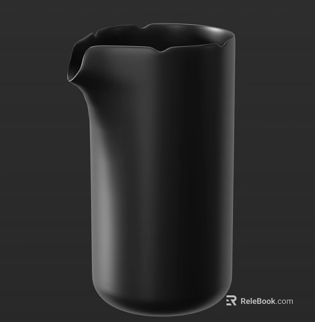 Modern Black Electric Kettle With Sleek Design For Daily Use 3d model